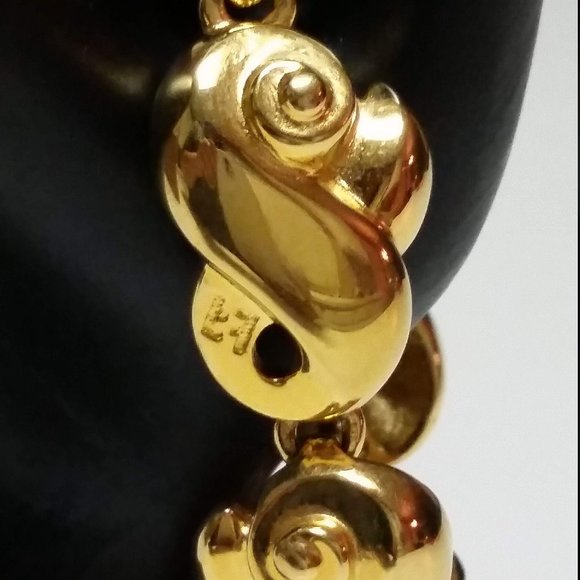 Rare Fendi Gold Plated Link Signature Runway Bracelet, Vintage in Excellent Cond - Picture 5 of 10